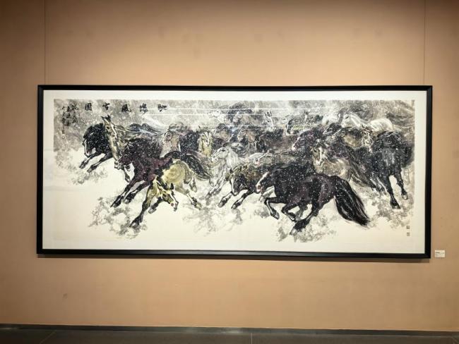 马欣乐《驰骋风雪图》